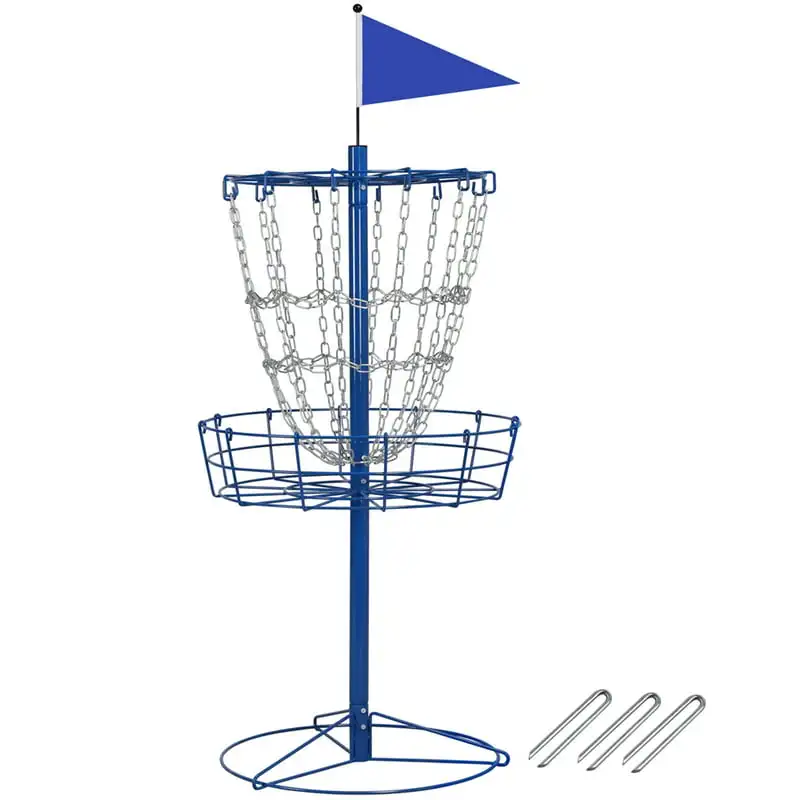 

Portable Disc Golf Basket Metal Flying Disc Golf Target, Blue