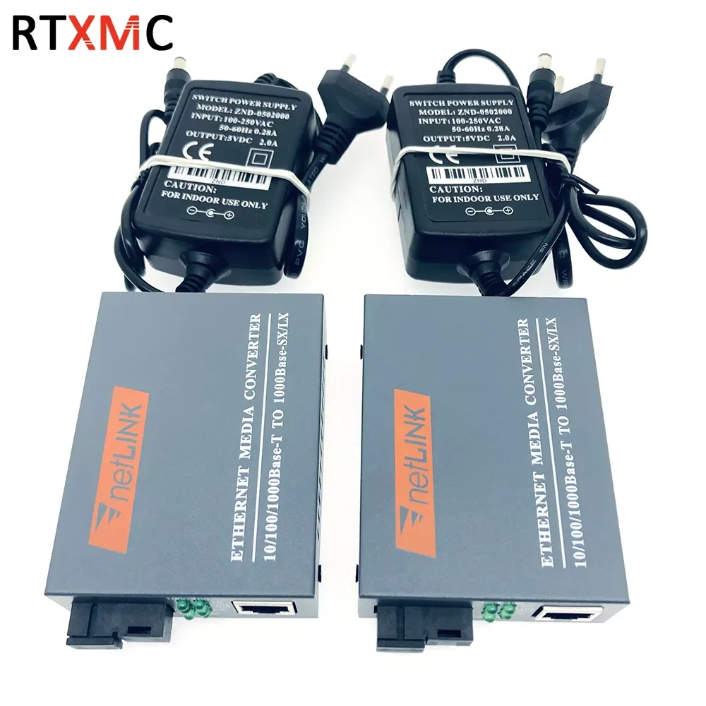

Gigabit Fiber Optical Media Converter 10/100/1000Mbps Single Mode Single Fiber SC Port External Power Supply