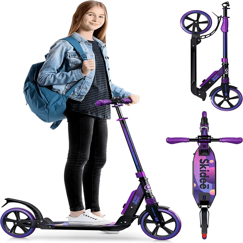 

for Kids, Teens, Adults, 4 Adjustment Levels, Handlebar Up to 41 Inches, Purple
