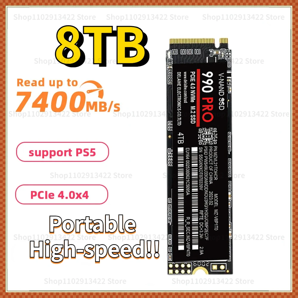 

High Speed Read Write Solid State Drive NVME M.2 Internal m.2 SSD 4TB 2TB 1TB Mass Capacity Internal Hard Drive For Laptop PS5