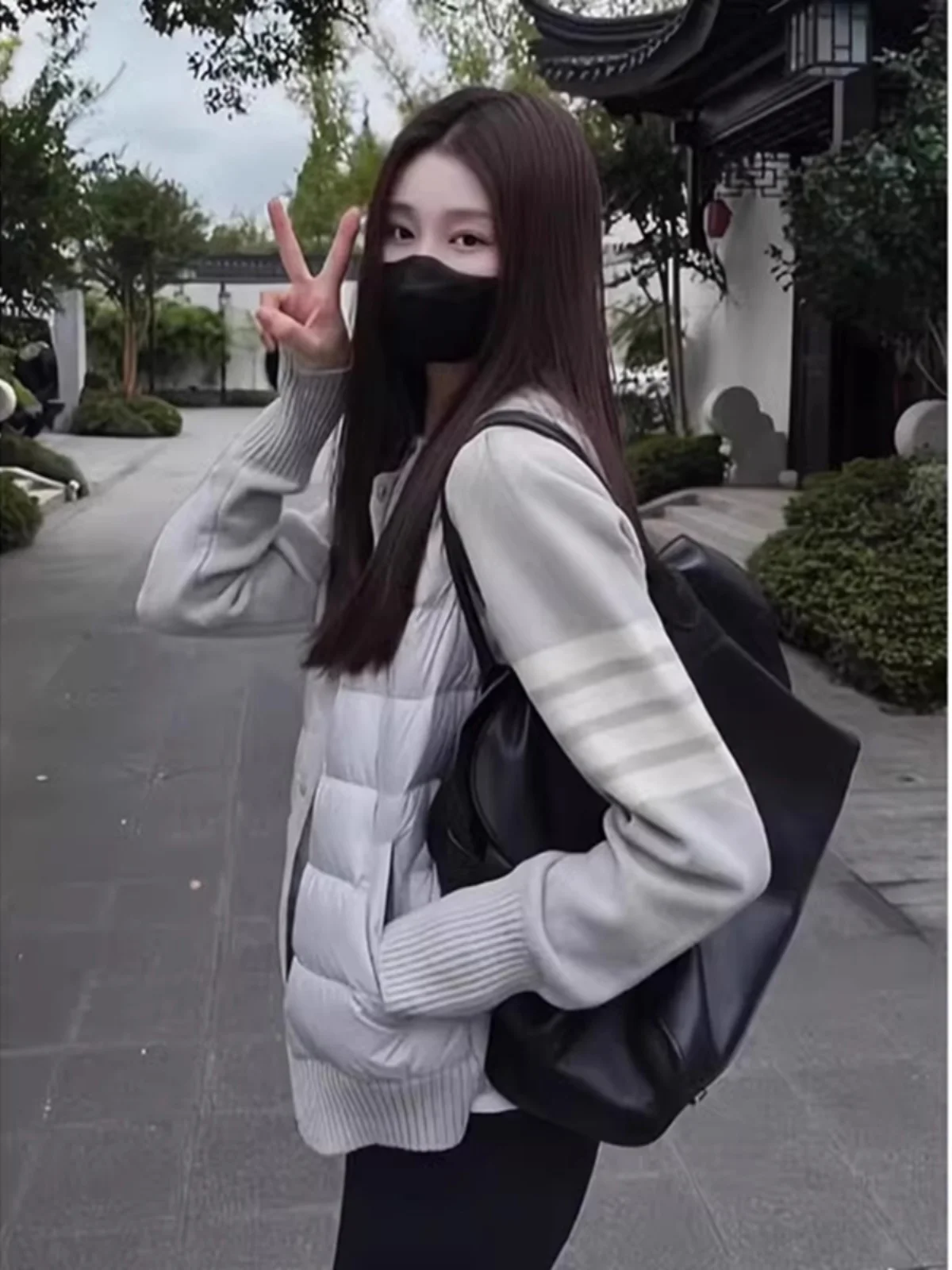 Пуховое пальто с хлопковой подкладкой. Женская одежда. Осень и зима 2024. Новинка.