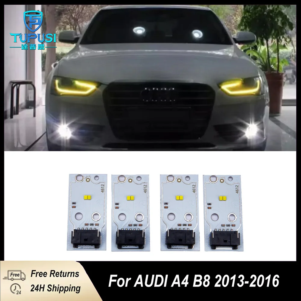 

Желтый Светодиодный Модуль Дневных Ходовых Огней (ДХО) Для Audi A4 B8 Angel Eye 2013-2016, Желтый Поворотный Модуль
