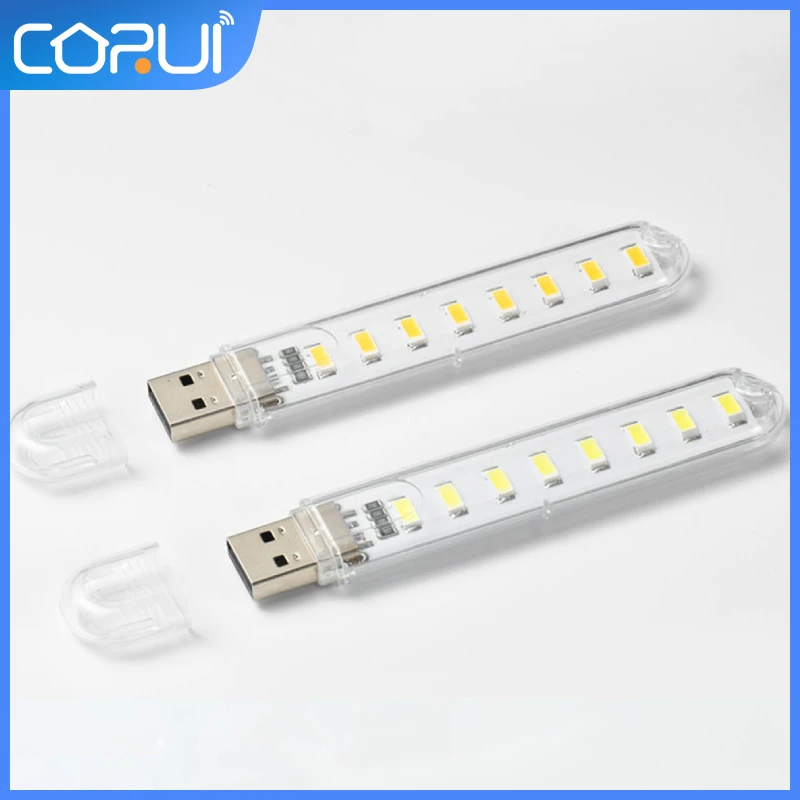 

CoRui USB LED Night Lamp Portable Mini DC 5V Night Reading USB Plug Mobile Power Lights For PC Power Bank Charging Laptop Light