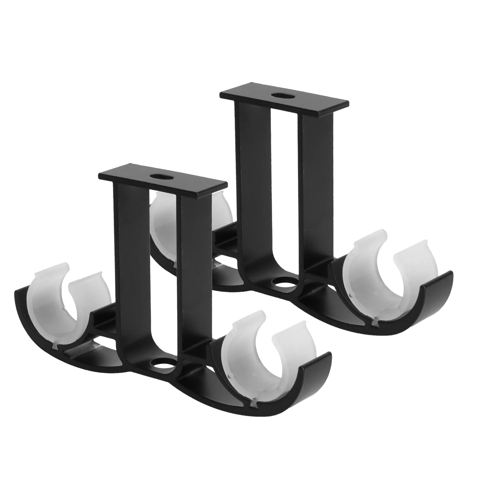 

Curtain Rod Bracket Brackets Pole Wall Double Holder Drapery Rail Hanging Iron Hooks Alloy Floating Brace Aluminum Shelf Window