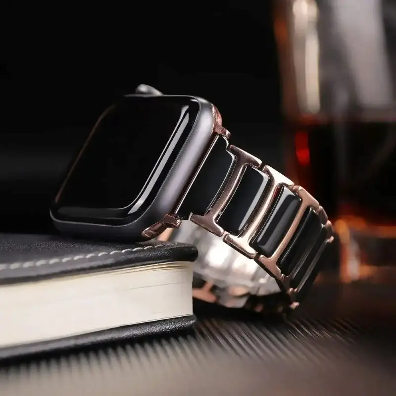 Фото Керамические ремешки для часов Apple Watch 49 46 44 42 40 38 45 мм, сменный браслет для iWatch S11 10 9 8 7 6 5 4 SE 3 2 Браслет №3