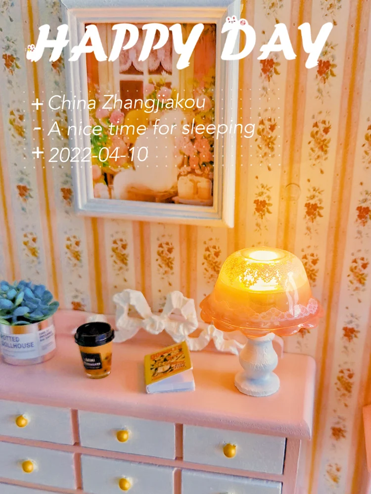 1/6 1/12 Doll House Model Furniture Accessories Mini Table Lamp Model can Light up OB11 BJD Lol Blyth Dollhouse Light Miniature