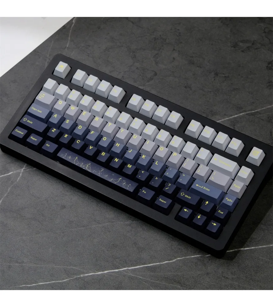 Фото Клавишные колпачки GMK Mountain из PBT-пластика, оригинальные, с высококачественной сублимационной печатью, подходят для механических клавиатур, подходят для кастомизации. №1