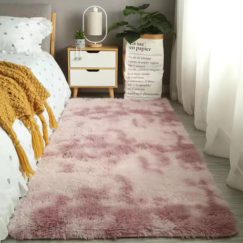 Tie Dyeing длинный пушистый плюшевый большой ковер для гостиной мягкие коврики