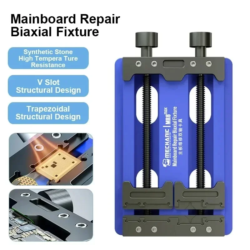 Фото MECHANIC MR6 Air/MR6 Max, приспособление для пайки материнской платы, универсальный двойной подшипник, телефонный чип, печатная плата, держатель для обслуживания NAND №1