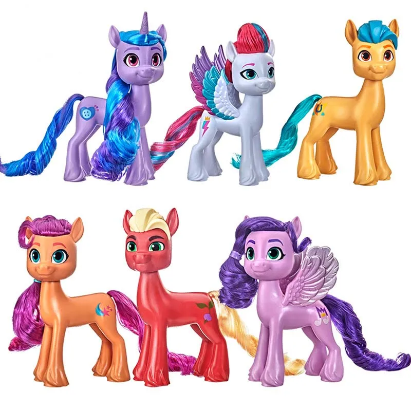 

Фигурки героев мультфильма Hasbro My Little Pony G5, игрушки MLP дружба, Sunny Pipp Izzy Zipp, аниме игрушки для девочек, подарок на день рождения для детей