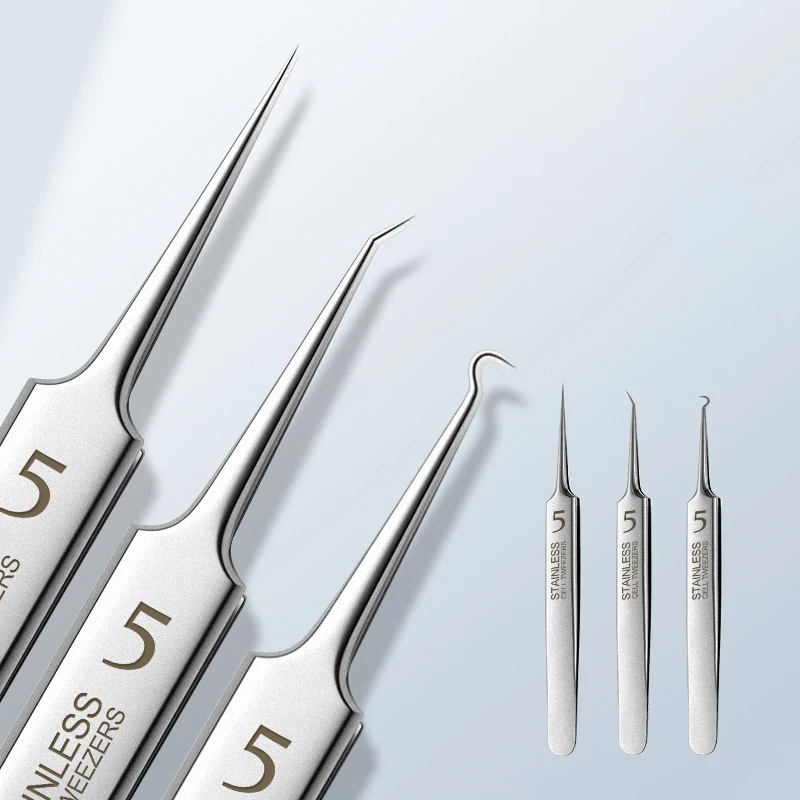 

Пинцет из нержавеющей стали № 5 для удаления черных точек, специальный инструмент для салона красоты и ухода за кожей лица, иглы для удалени...