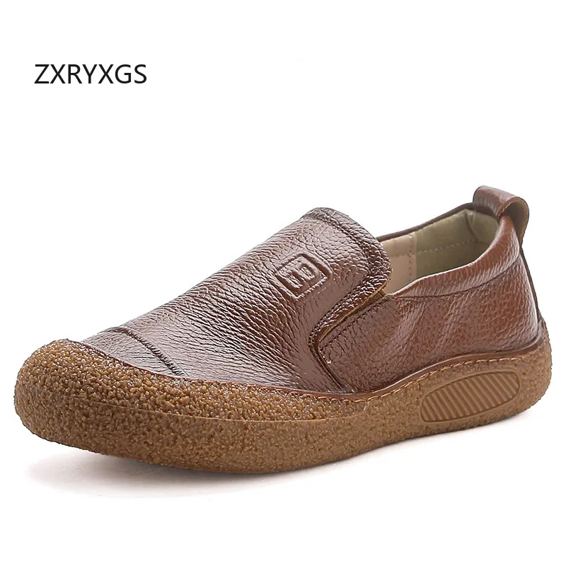 ZXRYXGS модные женские туфли из коровьей кожи осенняя мягкая подошва 2024 удобные