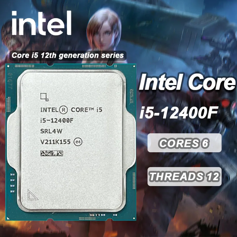 Intel Core i5-12400F Новый i5 12400F 2 5 ГГц 6-ядерный 12-поточный процессор L3 = 18M 65 Вт поддержка DDR4