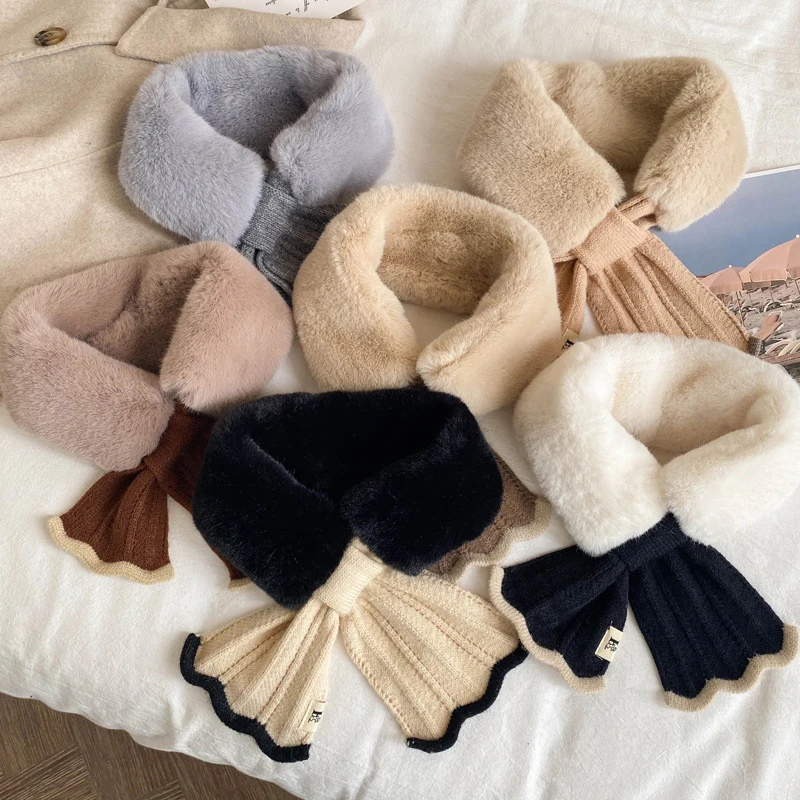 Зимняя женская шаль с перекрестными бретелями мягкий шейный шарф для девочек