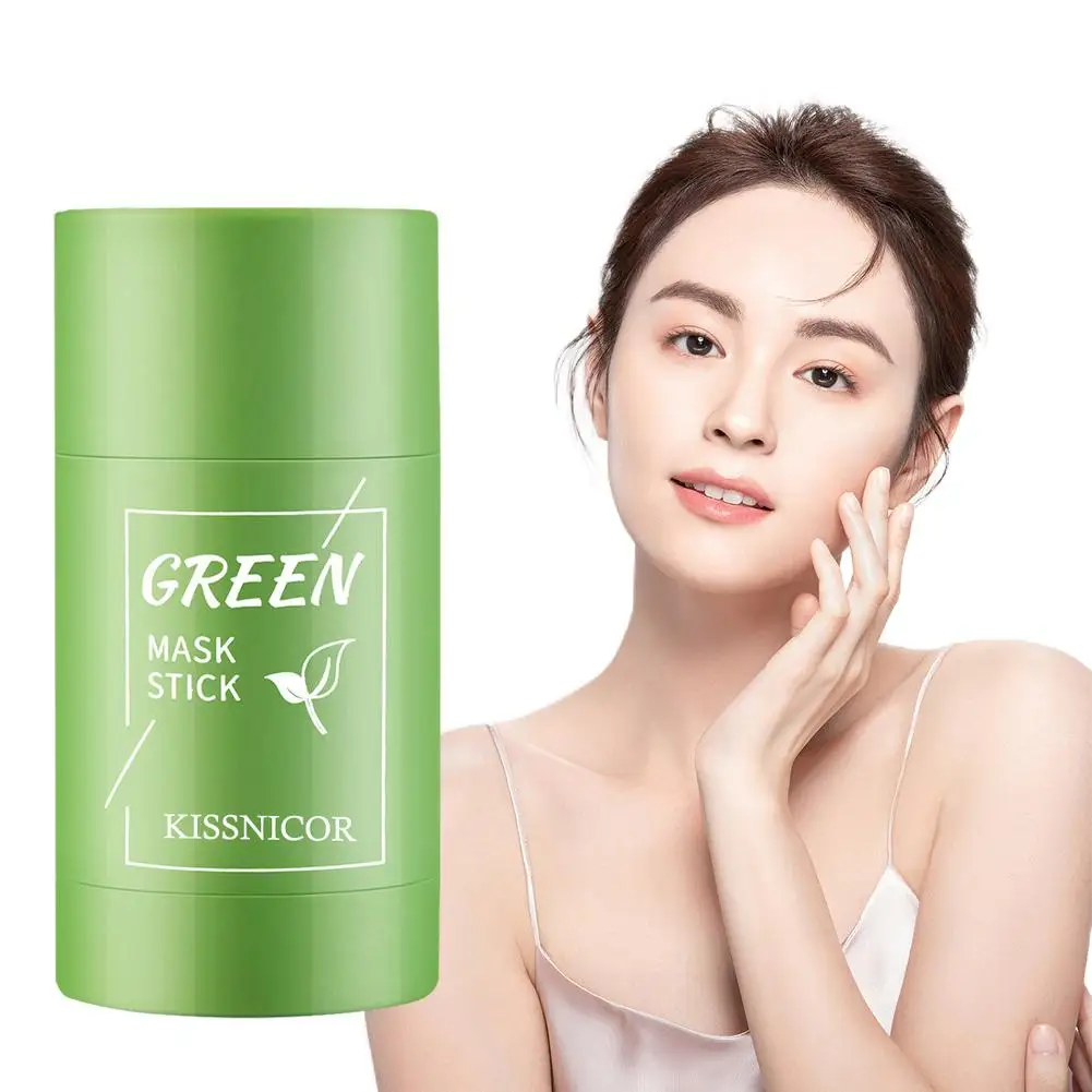 

Green Tea Cleansing Stick Mask Remove Blackheads Acne Deep Cleansing Purifying Clay Mask Oil Control Solid Mask Moisturizing