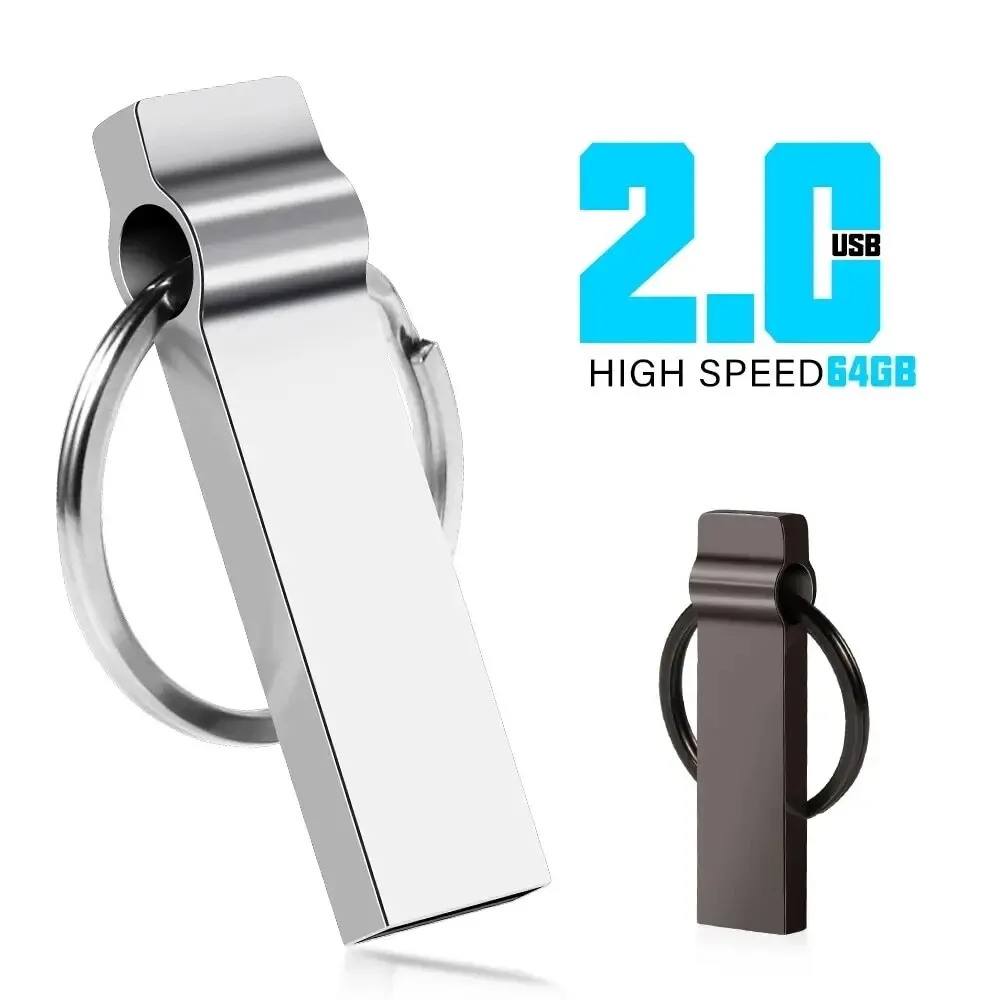 Высокоскоростные флэш-накопители USB 64 ГБ серебристый металлический свисток