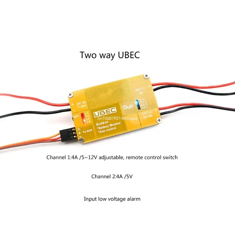 Двойной UBEC 4A/5-12V 4A/5V Встроенный пульт дистанционного управления Aux переключатели