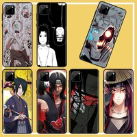 naruto akatsuki anime fitted phone case for oppo find x2 x3 x5 pro lite neo 5g reno 4 5 6 7 lite z 4g 5g pro se black luxury