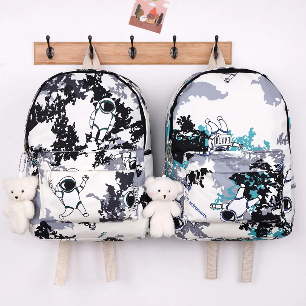 

Trend Students Backpack High Quality Oxford Astronaut Doodle Fashion Women 's Backpack Large Capacity Designer Shoulder Bags