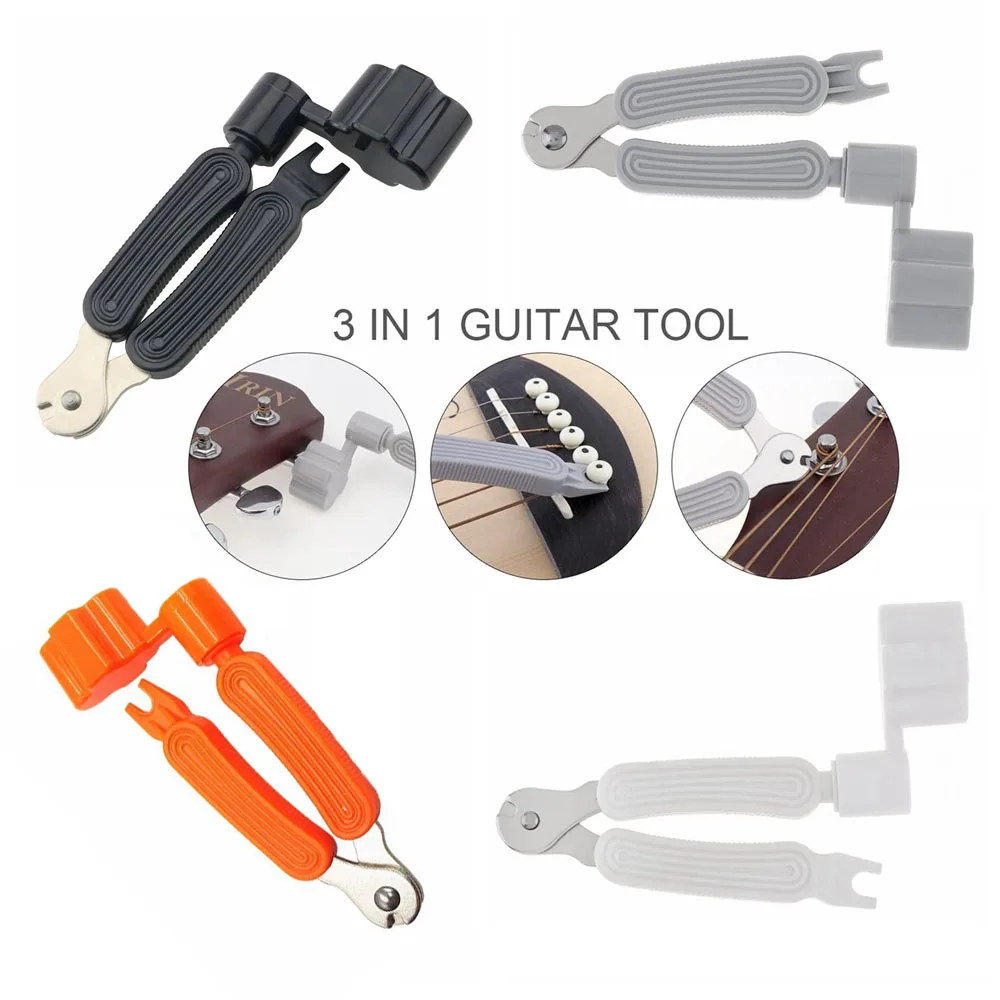 

3 in 1 Guitar Tool Guitar String Winder Cutter and Bridge Pin Puller For Guitar Repair Tool