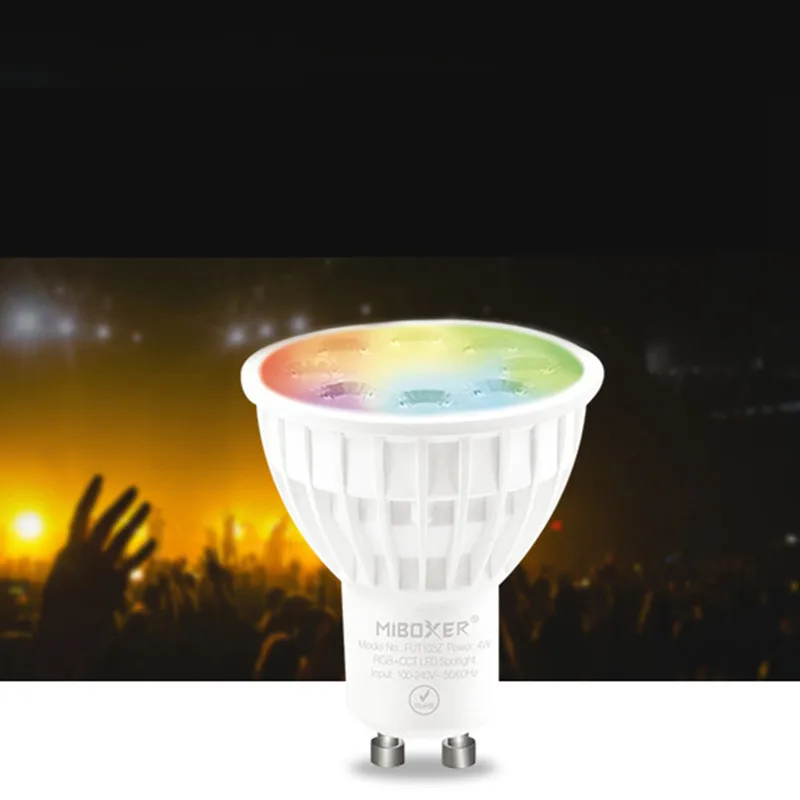 

AC100-240V 4W GU10 RGB+CCT LED Zigbee 3.0 Spotlight Phone APP Control Colorful Color temperature/Dim Brightness/RGB Lights Lamp