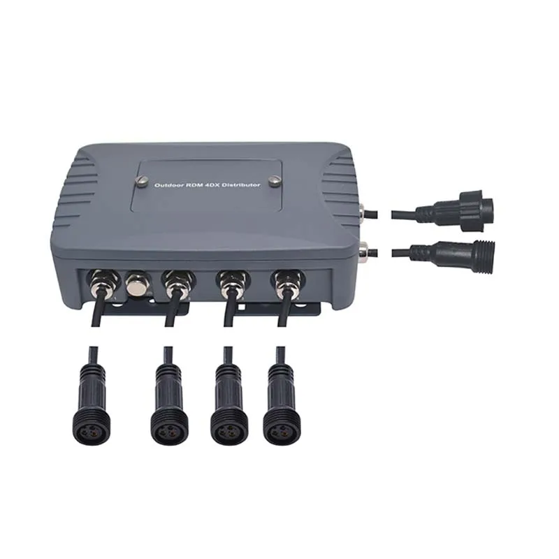 Фото 4-канальный водонепроницаемый сплиттер DMX512 для уличного сценического освещения, усилитель сигнала, 4-канальный распределитель сигнала DMX для светодиодных сценических светильников №1