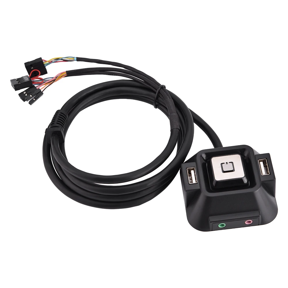 

Desktop PC case Switch Dual USB Ports Power Reset Button Audio Microphone Port Desktop PC Switch Desktop PC Switch Desktop PC