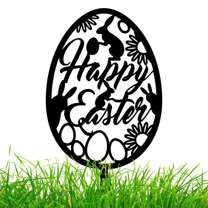 

Пасхальные дворы, пасхальные яйца, двор, знаки, наружные украшения на лужайку, пасхальный газон, двор, водонепроницаемые украшения вечерние ...