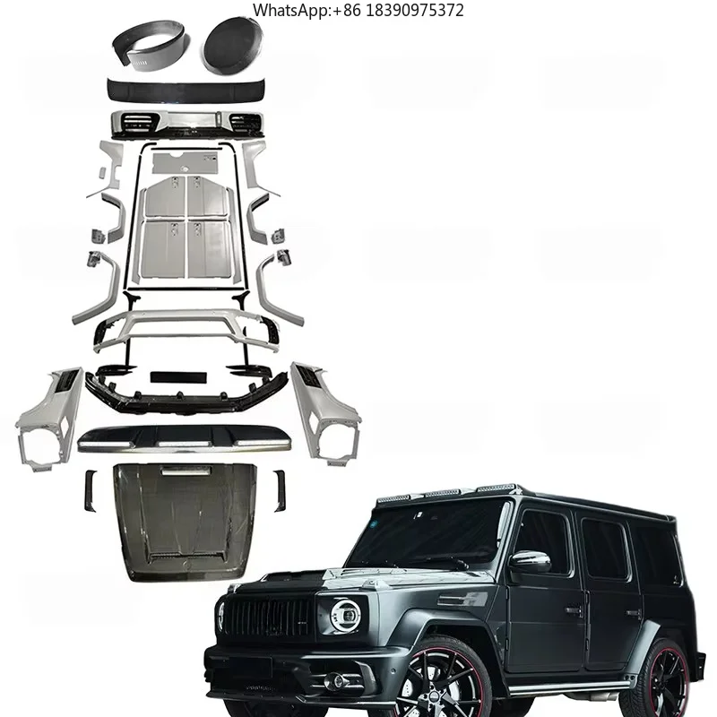 Фото Комплект обвеса Behi G Class W464/G500/G63 Facelift M Style – универсальный крепежный бампер с болтами для переоборудования №1