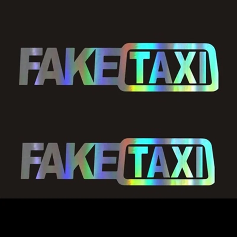 

FAKE TAXI Светоотражающая автомобильная наклейка на окно Ван Виниловая наклейка Самоклеящаяся эмблема Значок для Honda Toyota VW BMW Стайлинг автомобиля