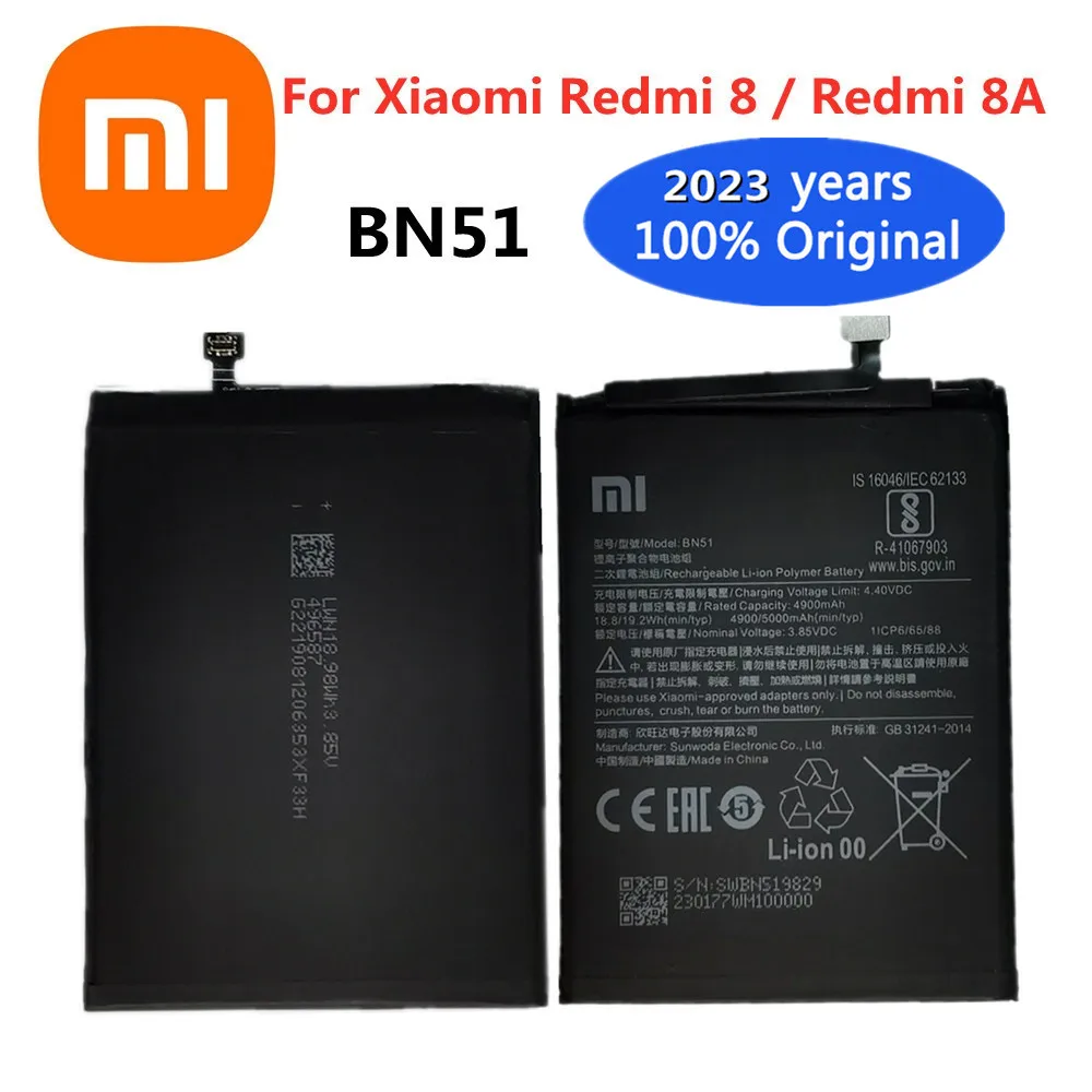 

Аккумулятор BN51 для Xiaomi Redmi 8, Redmi 8A, Redmi8, 2023 мАч