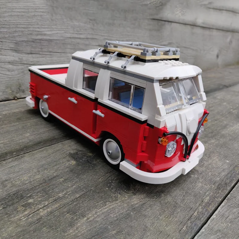 Фото 1048 деталей MOC VW T1 Doka: Альтернативная модель Creator Expert, конструктор, рождественский подарок, игрушка, креативная идея для самостоятельной сборки, кирпичики №2