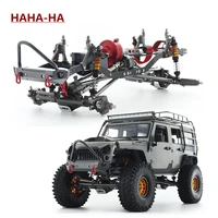 1 10 simulation climbing car crawler metal chassis frame 312 wheelbase with tire bumper suitable for scx10 rock off road truck