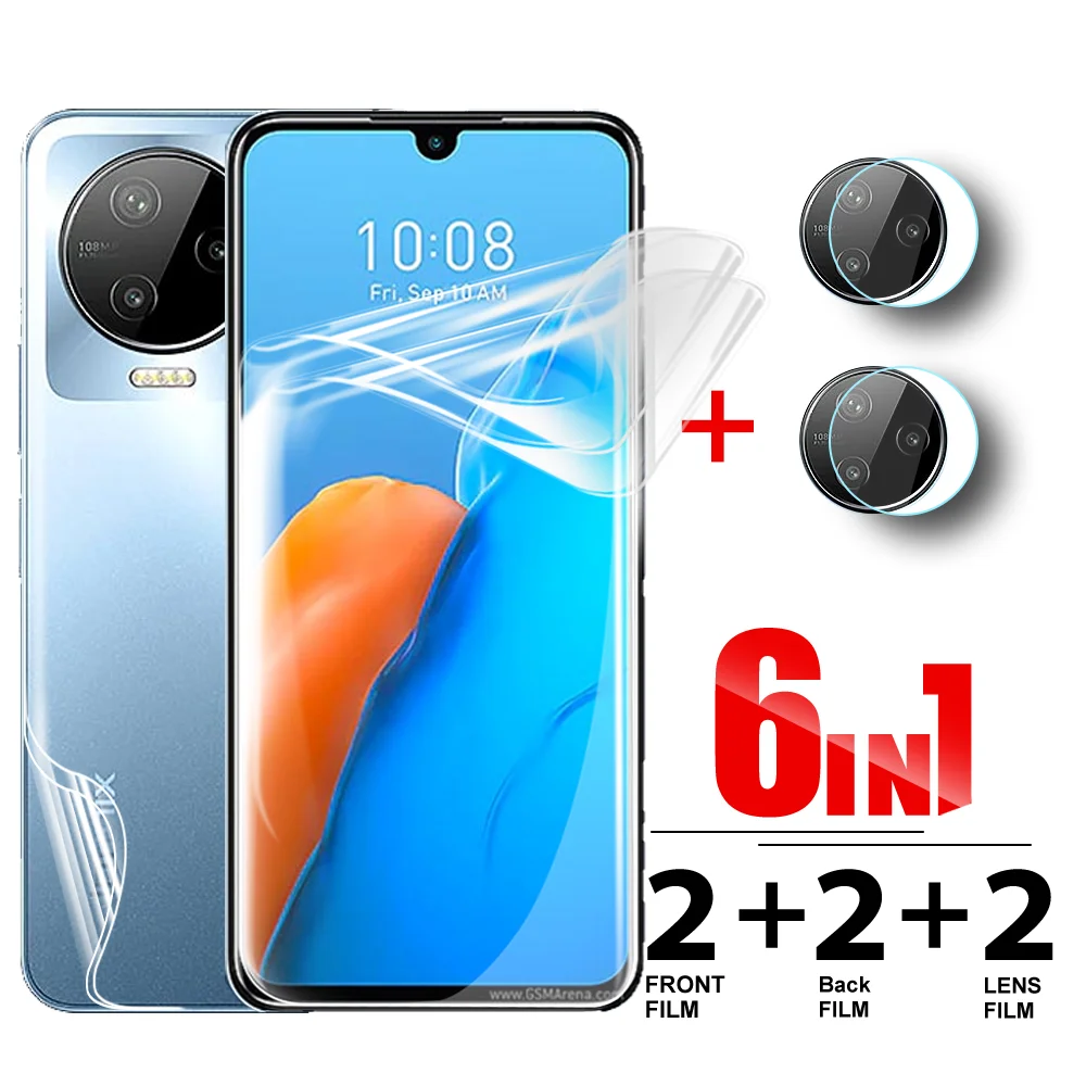 6in1 Front Back Cover Hydrogel Film For Infinix Note 12 Pro 4G Camera Lens Soft Glass Note12pro X676B 6.7'' Screen Protector - купить