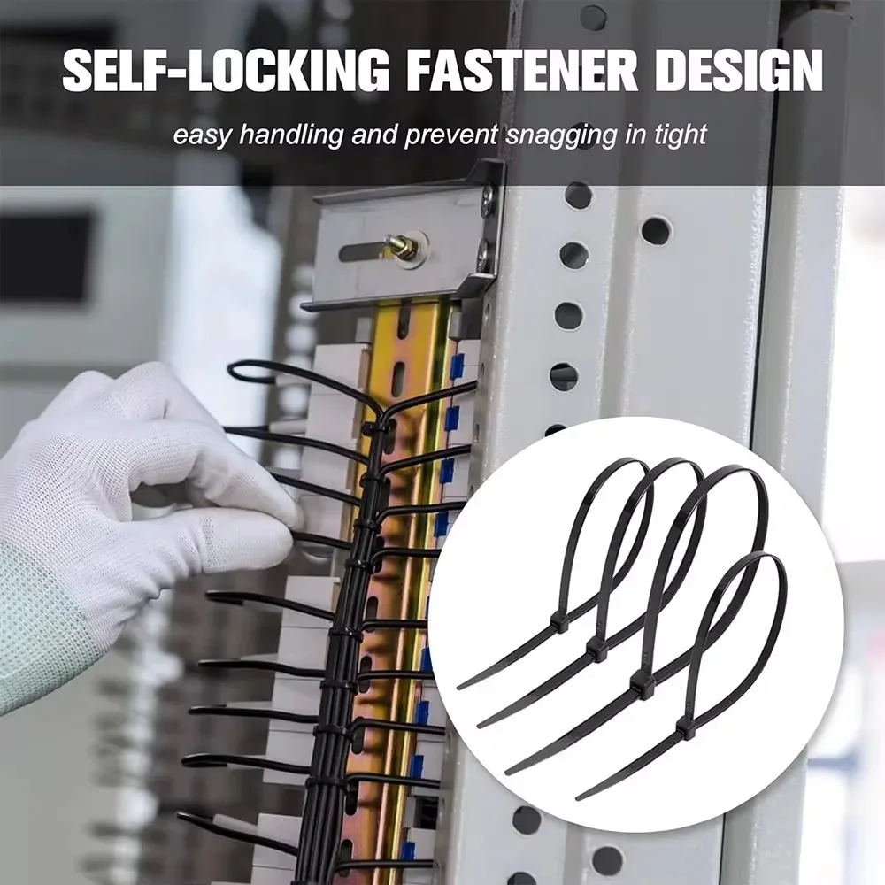 100-2000 шт. оптовая продажа нейлоновые кабельные стяжки самоблокирующиеся