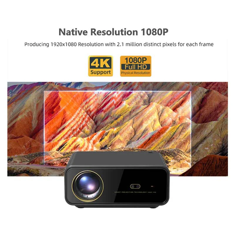 Фото Проектор EGOBAS A80 1080P с автофокусом Android TV, оригинальный портативный смарт-проектор Google Play 4K Wifi Bluetooth HDR с автофокусом №3