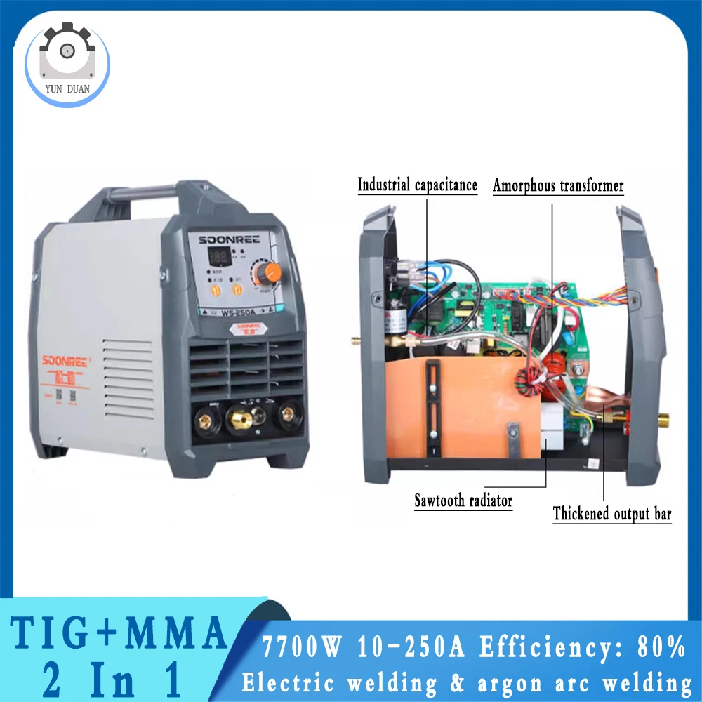 7700 Вт 250А 220В полуавтоматическая сварочная машина TIG сварочный инвертор IGBT MMA 2 в 1