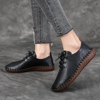 womens shoes summer new lace up soft soled shoes plus size korean casual comfort flat shoes 2022