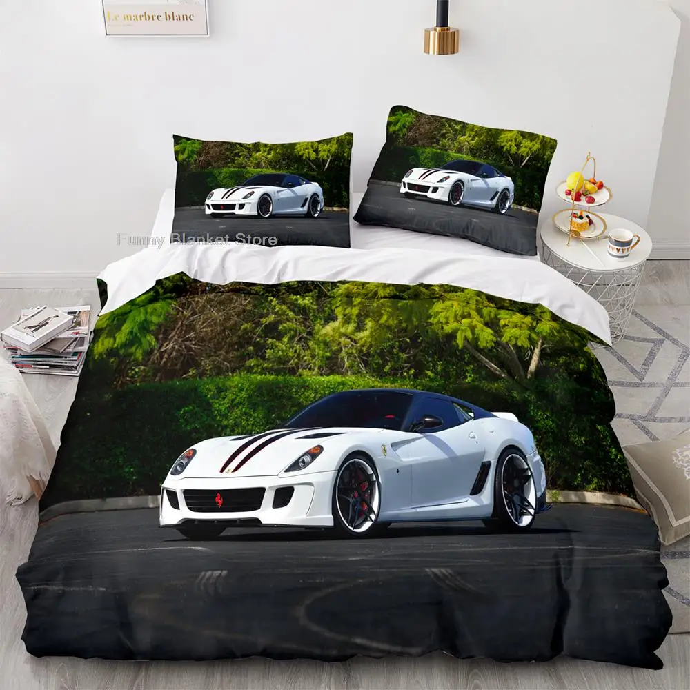 

Sports car racing Bedding Set Single Twin Full Queen King Size SUV Truck Bed Set Aldult Kid Bedroom Duvetcover Sets 3D Anime 035