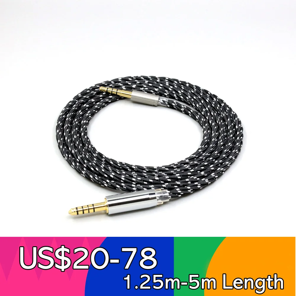 OCC смешанный OFC скручивающий нейлоновый кабель для наушников HIFIMAN Edition S Deva HE-R10 LN