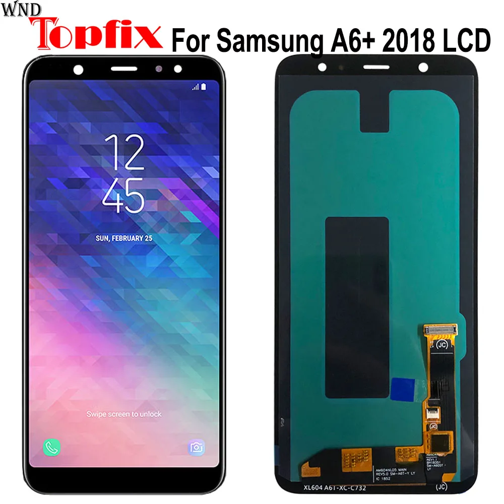 

Для Samsung Galaxy A6 Plus 2018 LCD A605F A605G дисплей сенсорный экран дигитайзер в сборе для Samsung A6 LCD A600F/DS