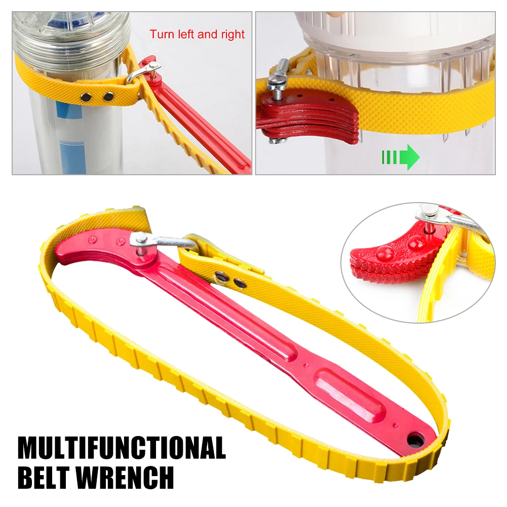 

8inch/12inch Car Oil Filter Puller Strap Spanner Chain Belt Wrench Oil Filter Cartridge Disassembly Tool Oil Filter Wrench