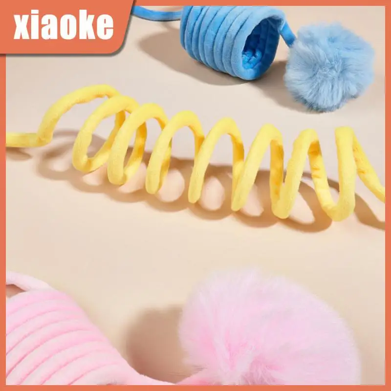 

With Ball Door Automatic Scratch Rope Simulation Self-hey Cat Stick Plush Cat Automatic Toy Cat Accessories Hanging Funny Safe