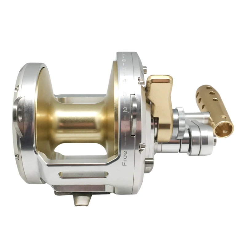 Металлический большой тормозной барабан джиг троллинговая рыболовная катушка