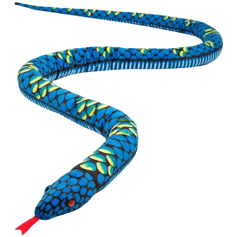 

Plush Giant Snake Realistic Stuffed Animal Red Eyes Toy Gifts For Boys And Girls 110 Inches