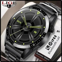 lige new smart watch men bluetooth call steel band men smartwatch heart rate sport fitness tracker smart watch for xiaomi huawei