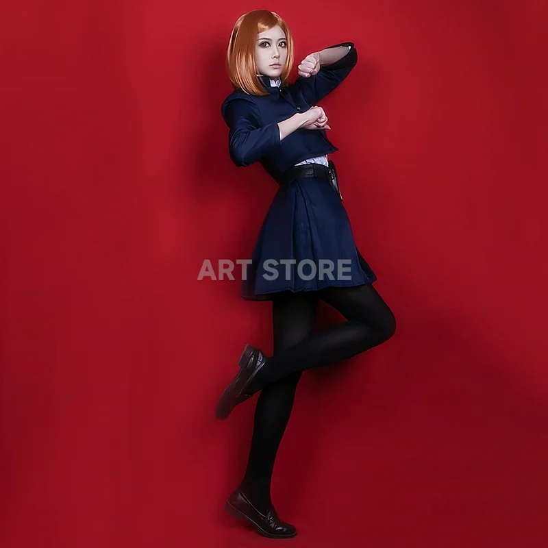 Костюм для косплея кугисаки нобара из аниме ююютсу кайсен топ юбка пальто на