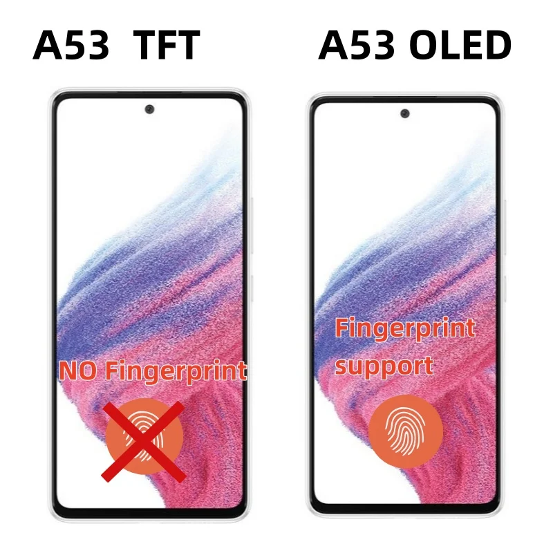 Фото НОВЫЙ OLED-дисплей для Samsung Galaxy A53 5G A536 A536B A536U 536E, сменная панель сенсорного экрана с рамкой ЖК-дисплея в сборе №2