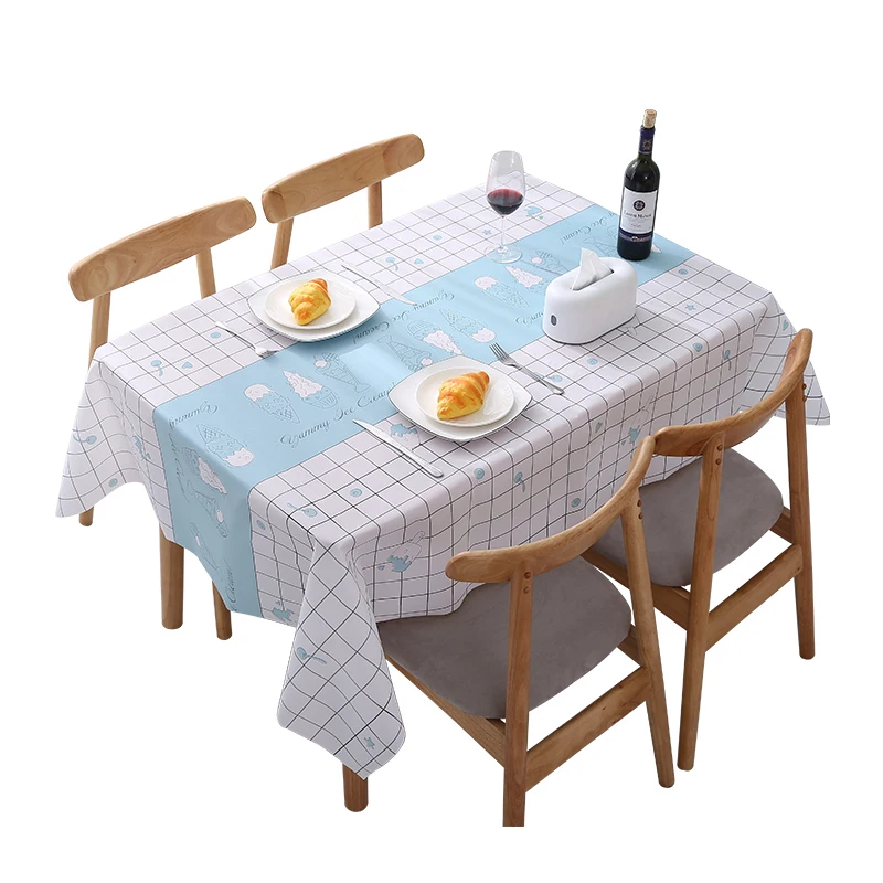 

Nordic Dining Tablecloth Waterproof Oil-Proof Disposable PVC Mesh Red Tablecloth Desk Ins Student Coffee Table Mats Fabric