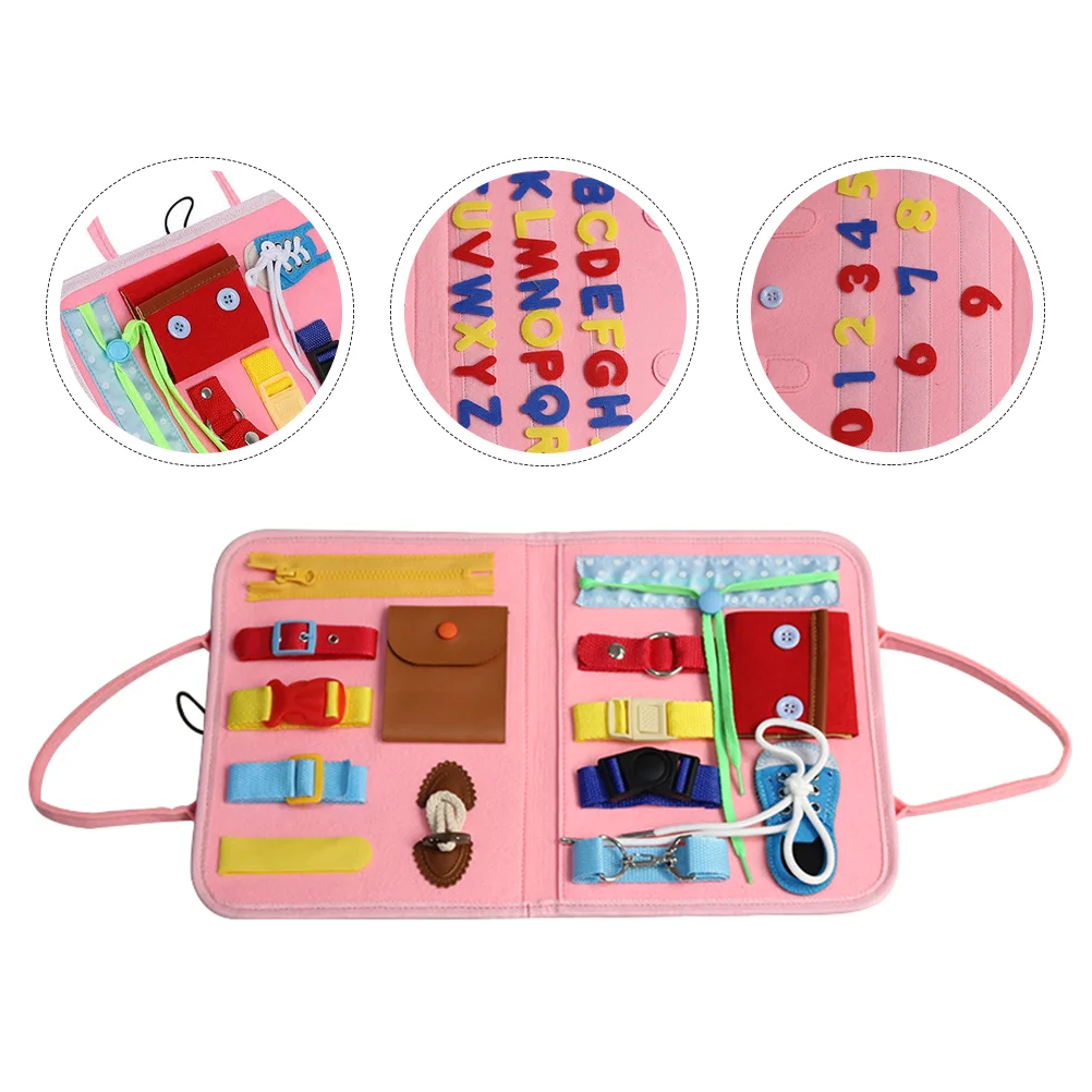 

1 Set Toddlers Busy Board Preschool Basic Skills Dressing Learning